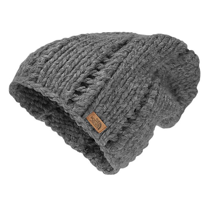 The North Face Women&#39;s Chunky Knit Beanie Grey Heather