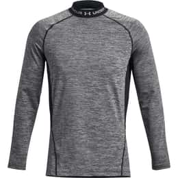 Under Armour ColdGear Base 2.0 Womens Long Sleeve Crew in Black-Pitch Gray