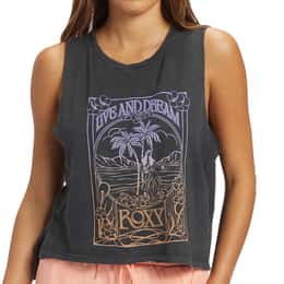 ROXY Women's Live And Dream High Low Hem Muscle Tank Top
