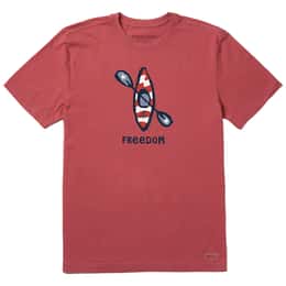 Life Is Good Men's Freedom Kayak Short Sleeve T Shirt