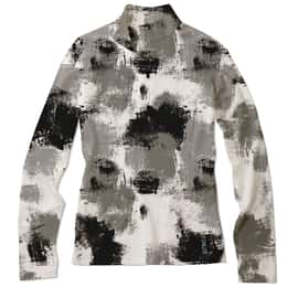 Hot Chillys Women's Micro-Elite Chamois Printed Zip T-Neck