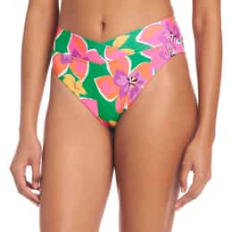 Sanctuary Women's Super Bloom V-Waist High Leg Bikini Bottoms