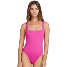 Billabong Women's Summer High Square Neck One-Piece Swimsuit