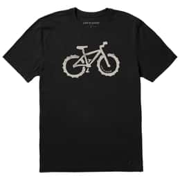 Life Is Good Men's Fat Tire Mountain Bike Short Sleeve T Shirt