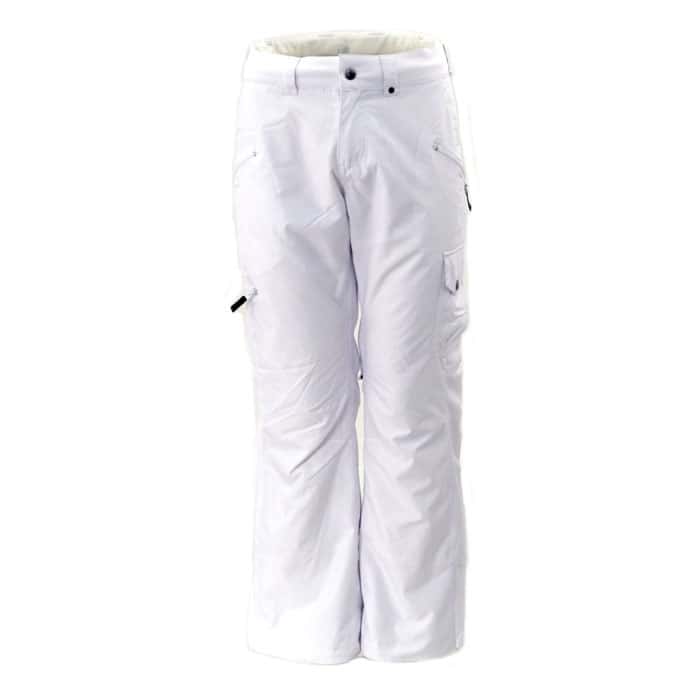 e408 Serene Girls Yth md White Ski Pants Snowboard Lots of Pockets