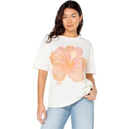 ROXY Women's Hibiscus Spray Oversized T-shirt