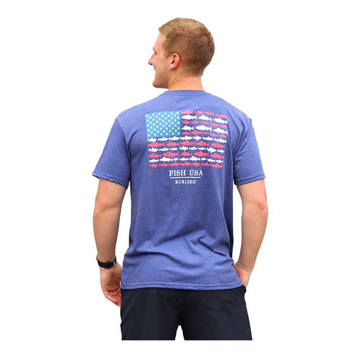 Burlebo Men's Fish Usa Short Sleeve T Shirt - Sun & Ski Sports