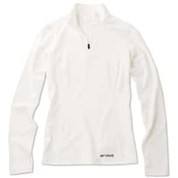 Hot Chillys Women's Micro-Elite Chamois Solid Zip Zip T-Neck