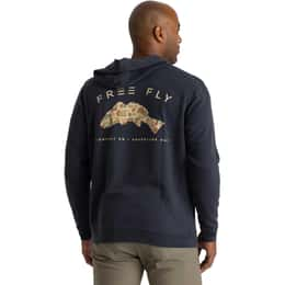 Free Fly Men's Vintage Camo Redfish Fleece Hooded Pullover