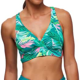 Next by Athena Into The Groove Modera Textured Rib Square Neck Sports Bra  Swim Top & Rib Harmony High Waist Swim Bottom