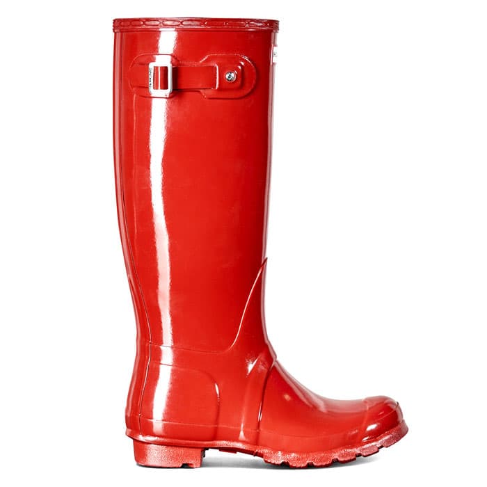 Hunter Women's Original Tall Gloss Rain Boots Military Red - Sun & Ski ...