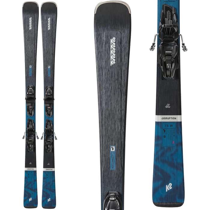 K2 Women's Disruption 75W Snow Skis with ERP 10 Quikclick Bindings '25