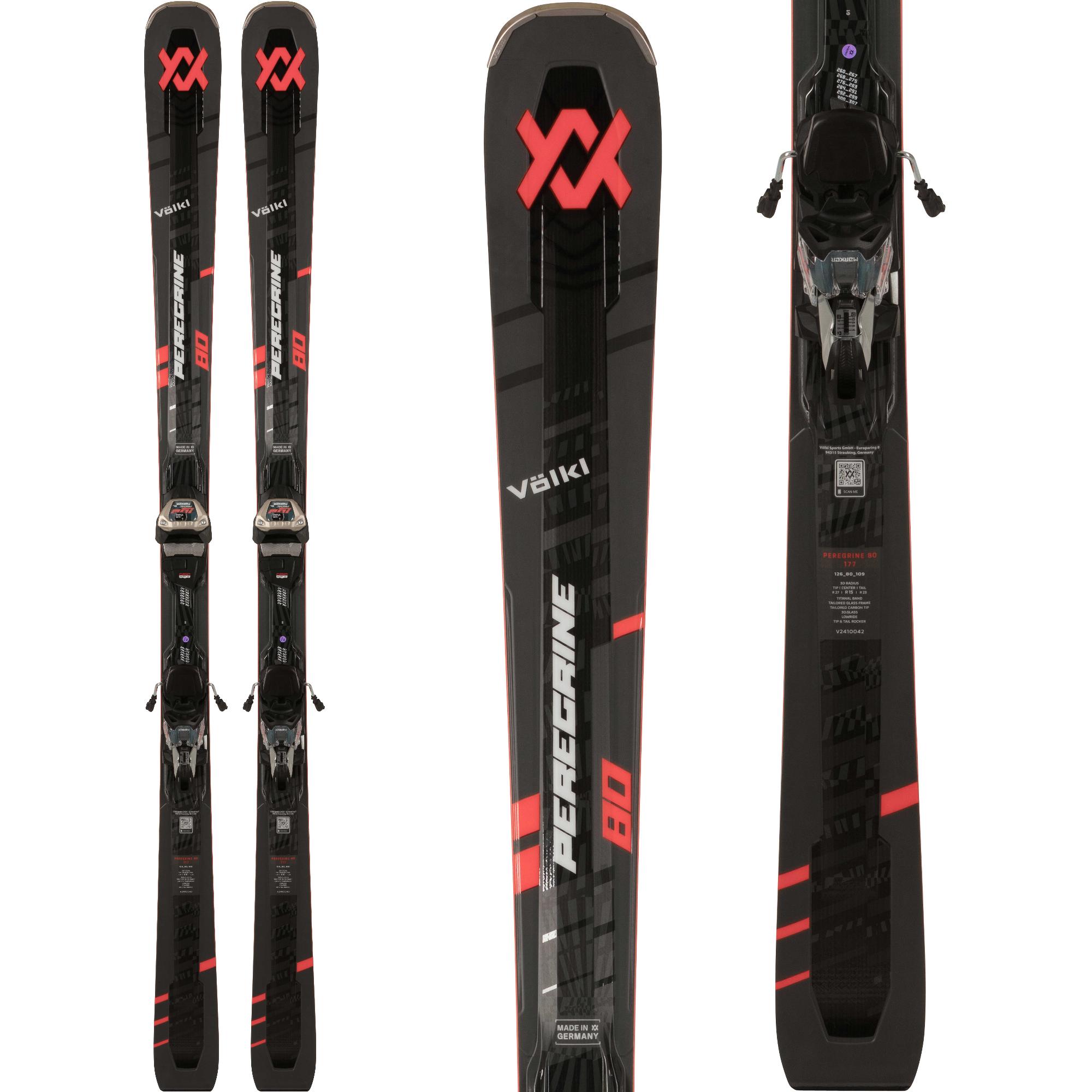 Volkl Men's Volkl Peregrine 80 Skis w/ Lowride 12 TCX Bindings