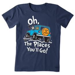 Life Is Good Women's Oh the Places Jake ATV Short Sleeve T Shirt
