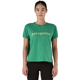 Patagonia Women's '73 Text Logo Organic Ringer T Shirt