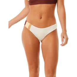 Rip Curl Women's Block Party Spliced Cheeky Coverage Bikini Bottoms