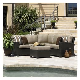 North Cape Cabo Jacobean 4-Piece Wicker Sectional with Table