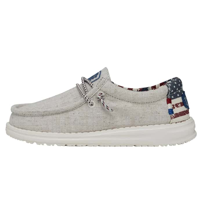 Hey Dude Boys' Wally Youth Patriotic Casual Shoes (Big Kids/Little Kids)