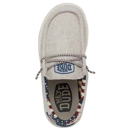 Hey Dude Boys' Wally Youth Patriotic Casual Shoes (Big Kids/Little Kids) alt image view 8