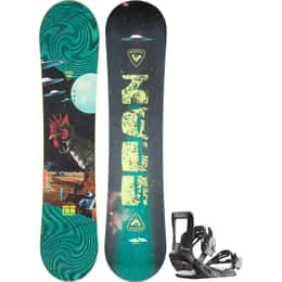 Rossignol Kids' Scan Smalls Snowboard + Salomon Kids' The Future Snowboard Bindings '24