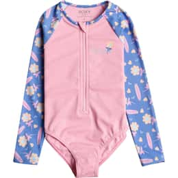 ROXY Little Girls' Lorem Long Sleeve One Piece Rashguard