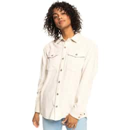 ROXY Women's Let It Go Long Sleeve Corduroy Shirt