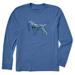 Life Is Good Men's Dogscape Long Sleeve Crusher-Lite T Shirt