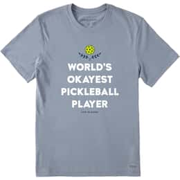 Life Is Good Men's Worlds Okayest Pickleball Player T Shirt