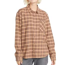 Volcom Women's Plaid To Meet U Long Sleeve Shirt