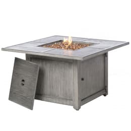 Alfresco Home Tahoe 40" Square Gas Fire Pit Chat Table with Burner