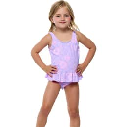 Beach Lingo Little Girls' Luna Luna Ruffle Skirt One Piece Swimsuit