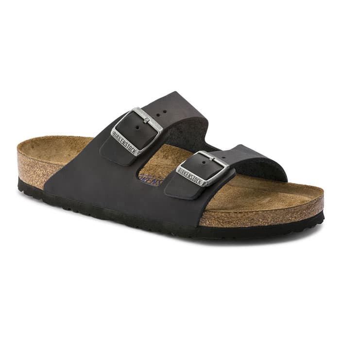 birkenstock men's arizona oiled leather soft footbed sandals