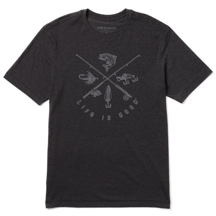 Life Is Good Men's Fishing Elements Crusher Tee Shirt