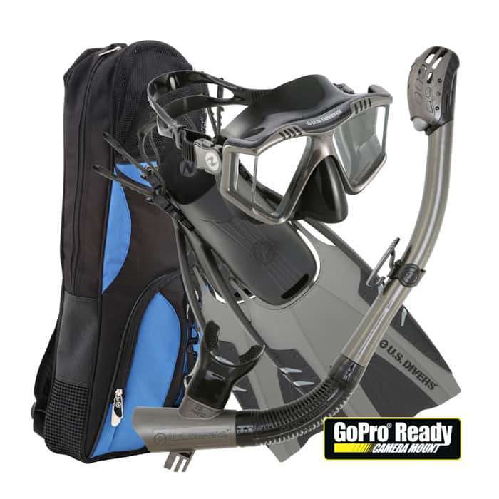 us divers gopro ready snorkel set