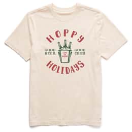 Life Is Good Men's Hoppy Holidays Beer Cheer Crusher T Shirt