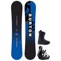 Burton Men's Ripcord Snowboard + Freestyle Re:Flex Snowboard Bindings + Moto BOA Snowboard Boots Package '24