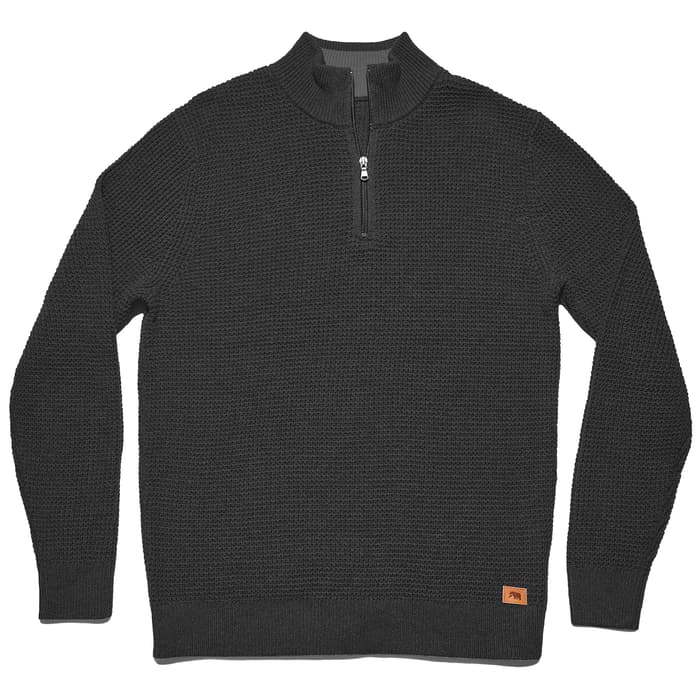 The Normal Brand Men's Waffle Knit 1/4 Zip Sweater Sun & Ski Sports