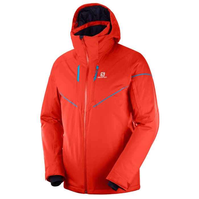 Salomon Men's Stormrace Ski Jacket, Fiery Red Sun & Ski Sports