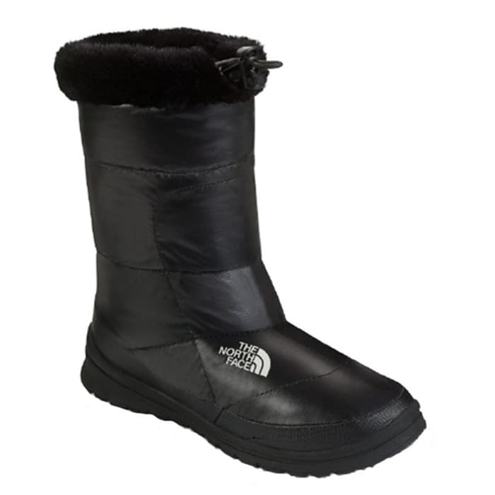the north face nuptse apres down insulated booties in cream
