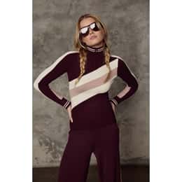 Alp-N-Rock Women's Tanya 1/2 Zip Stripe Ski Sweater