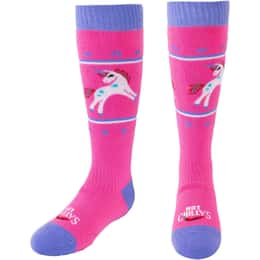 Hot Chillys Kids' Magical Friends Mid Volume Ski Socks