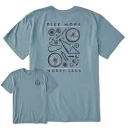 Life Is Good Men's Bike More Worry Less Short Sleeve T Shirt