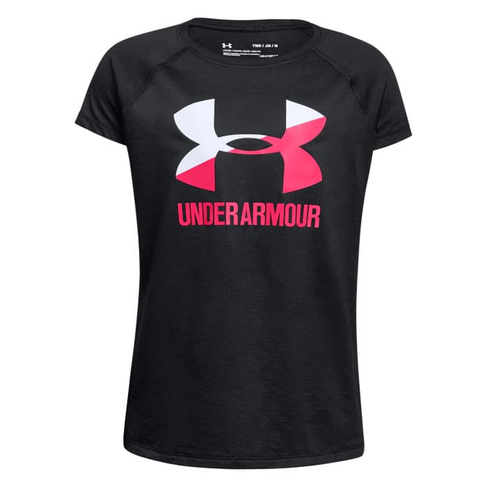 Under Armour Girl's Solid Big Logo Short Sleeve T Shirt - Sun & Ski Sports