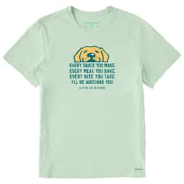 Life Is Good Men's I'll Be Watching You Yellow Lab T Shirt