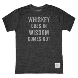 Original Retro Brand Men's Whiskey Goes In Wisdom Comes Out Tri-Blend T Shirt