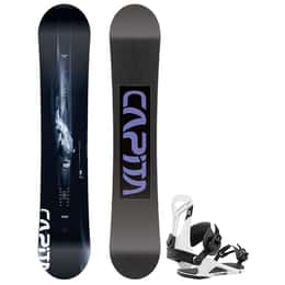 CAPiTA Men's Outerspace Living Snowboard + Union Men's Flite Pro Snowboard Bindings Package '24