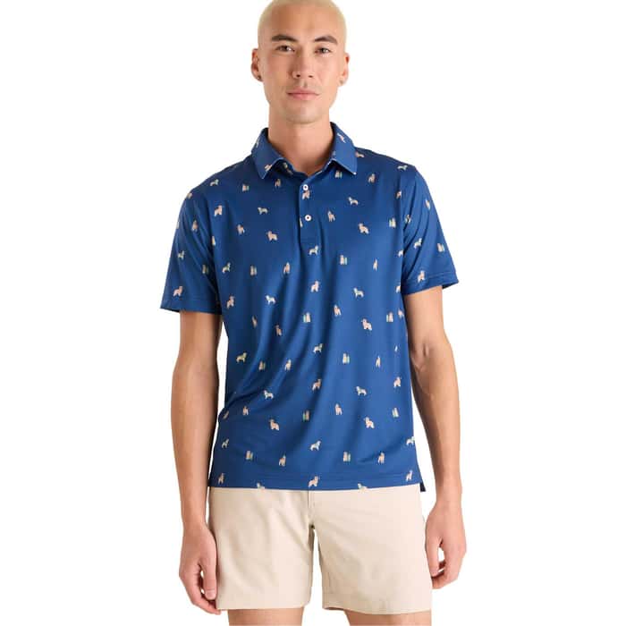Chubbies Men's Barkin' Up the Wrong Tree Performance Polo Shirt