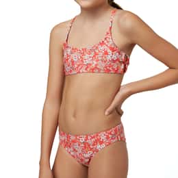 O'Neill Girl's Piper Ditsy Strappy Side Bralette Top Set Swimsuit