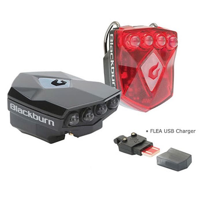Blackburn Flea 2.0 USB Front & Rear Combo Bicycle Light Sun & Ski Sports