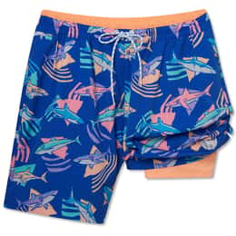 Chubbies Men's The Daddy Sharks 7" Lined Classic Swim Trunks